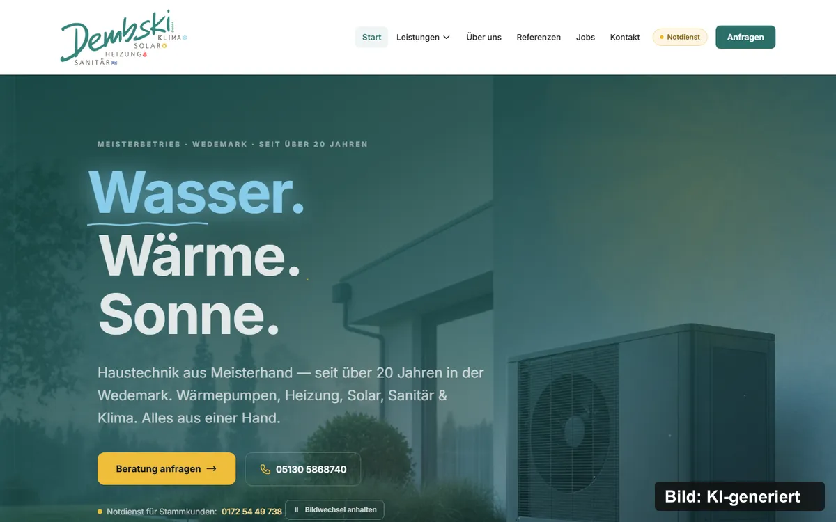 Startseite von dembski-shk.de