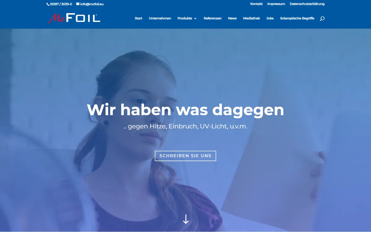 Startseite von mcfoil.eu