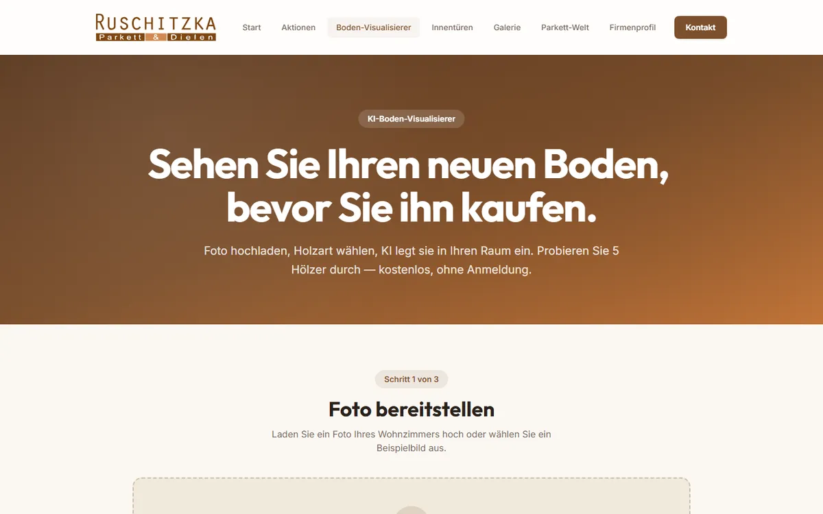 Der KI-Boden-Visualisierer auf ruschitzka-parkett.de